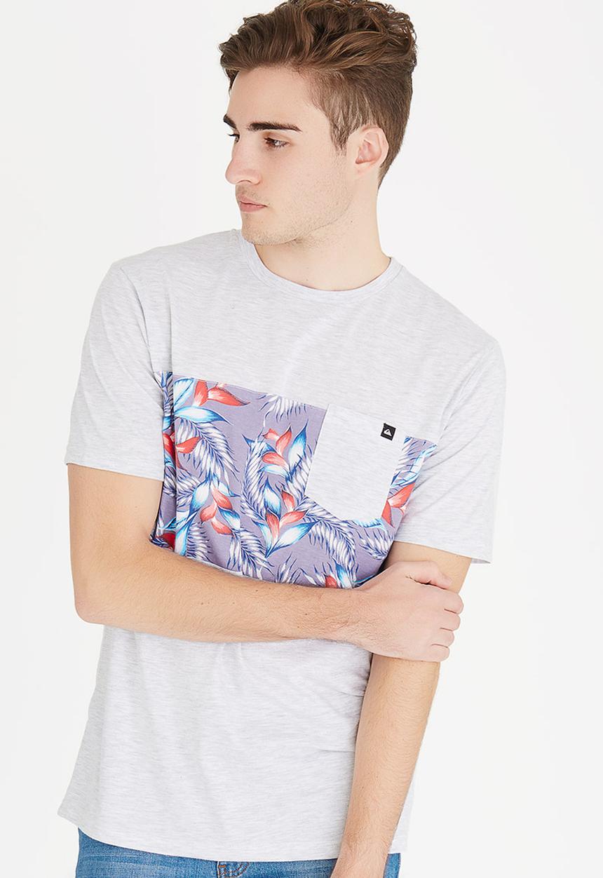 Quiksilver - Fashion Fit Cotton Pocket Tee Grey