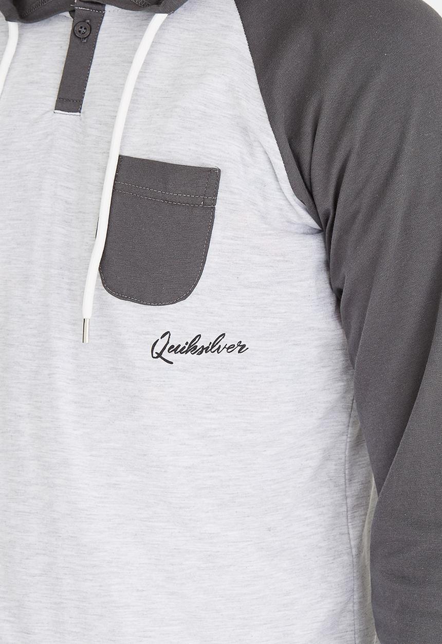 Quiksilver - Hooded Pocket Tee Pale Grey