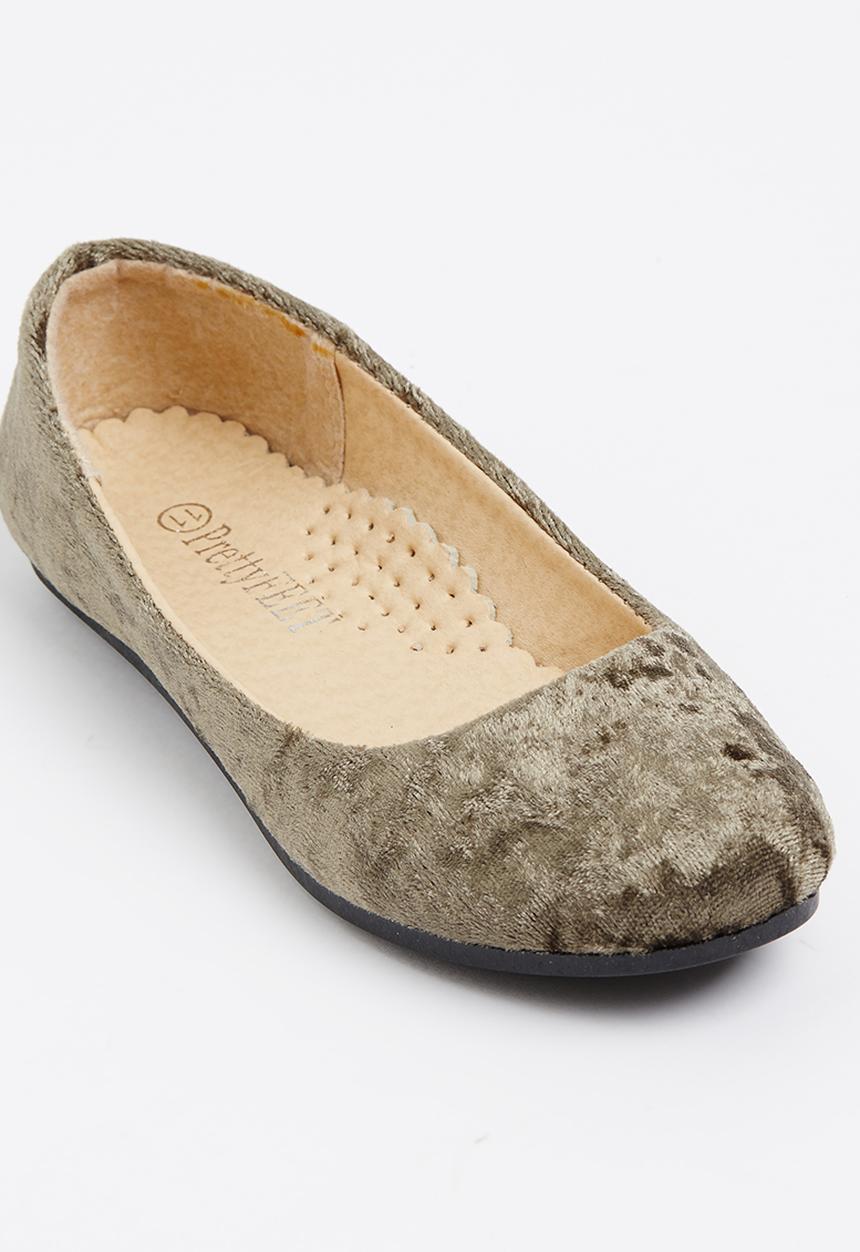 Jumbo - Girls Suede Pump Khaki Green