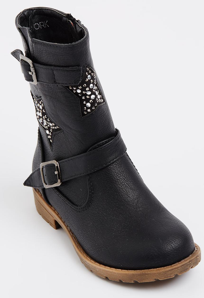 Footwork - Boot with Star & Buckle detail Black