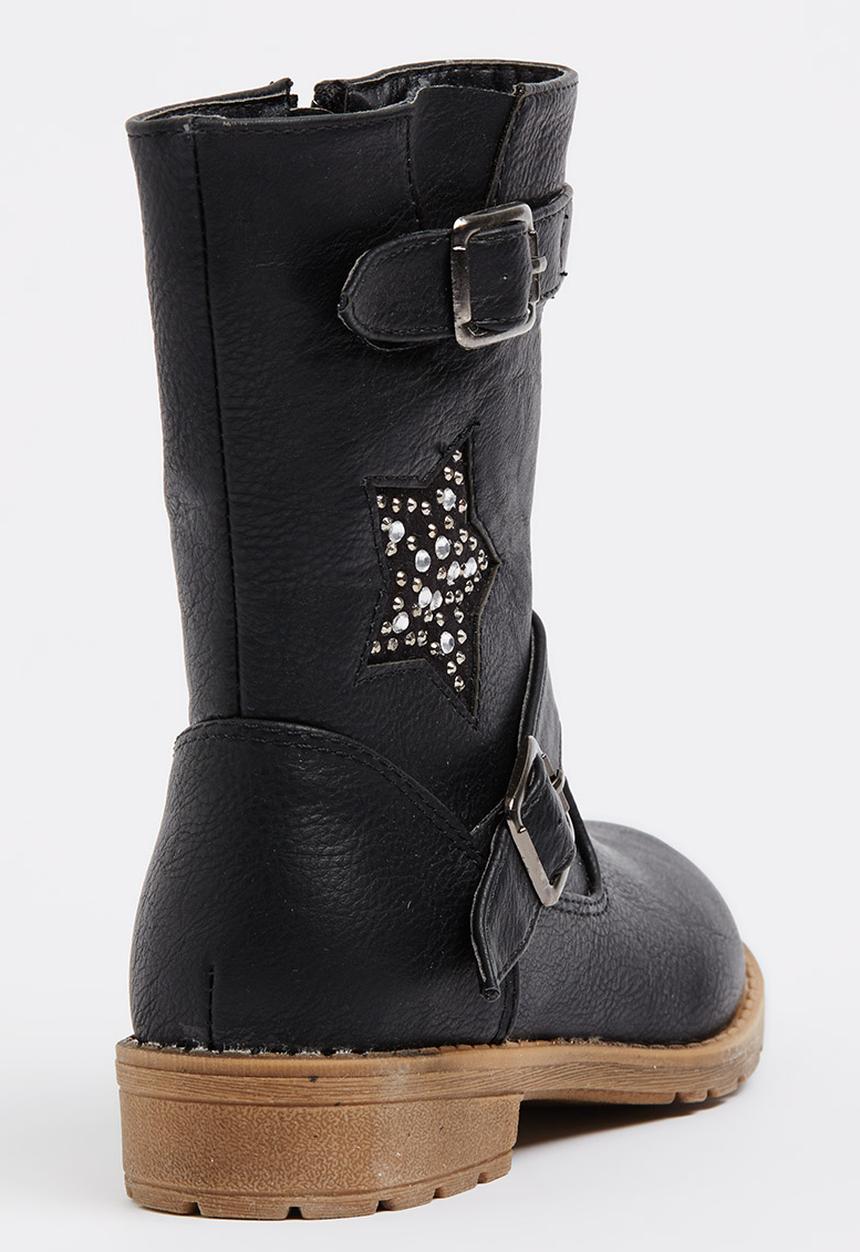 Footwork - Boot with Star & Buckle detail Black