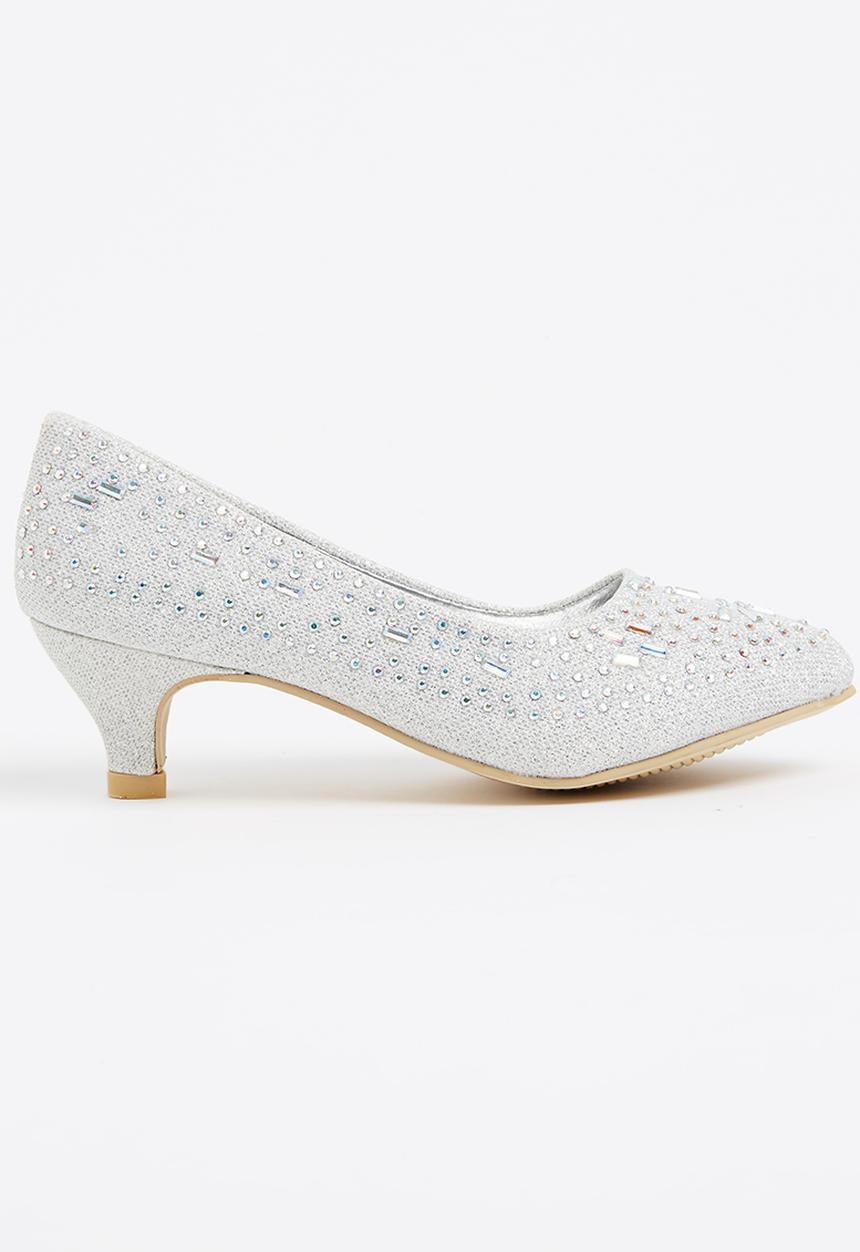 Jumbo - Girls Kitten Heel Silver