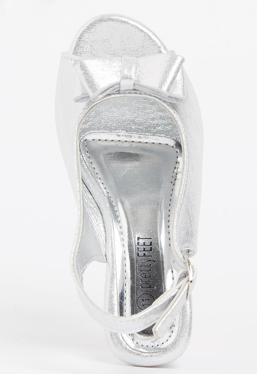 Jumbo - Girls Peep Toe Silver