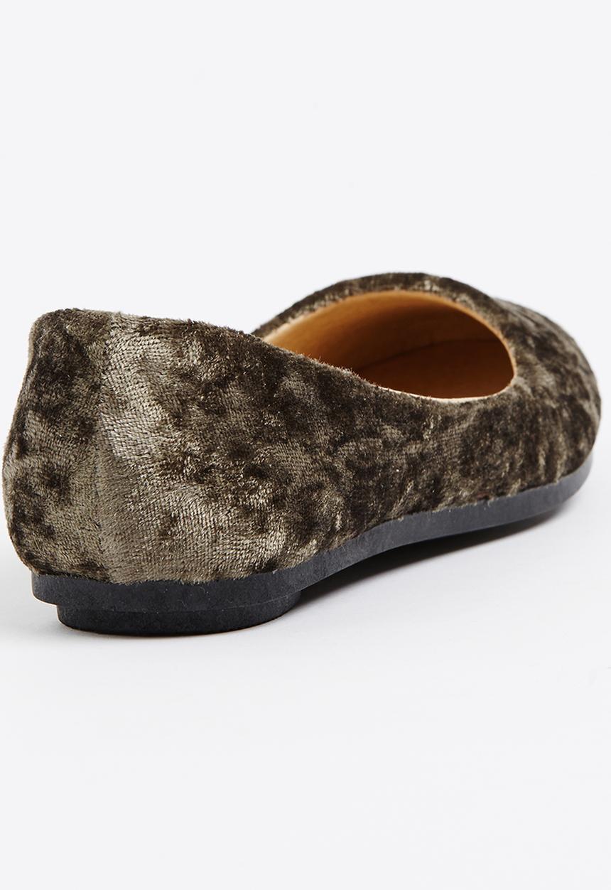 Jumbo - Girls Suede Pump Khaki Green