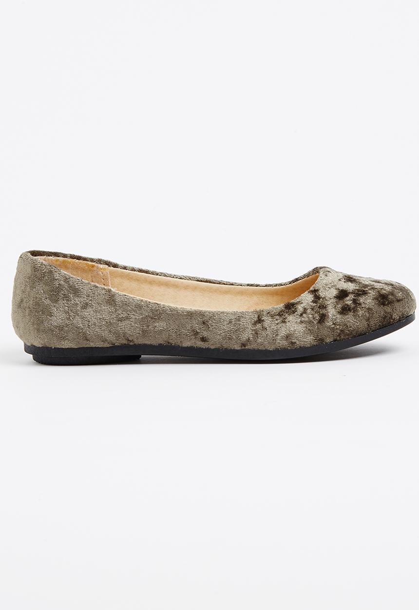 Jumbo - Girls Suede Pump Khaki Green