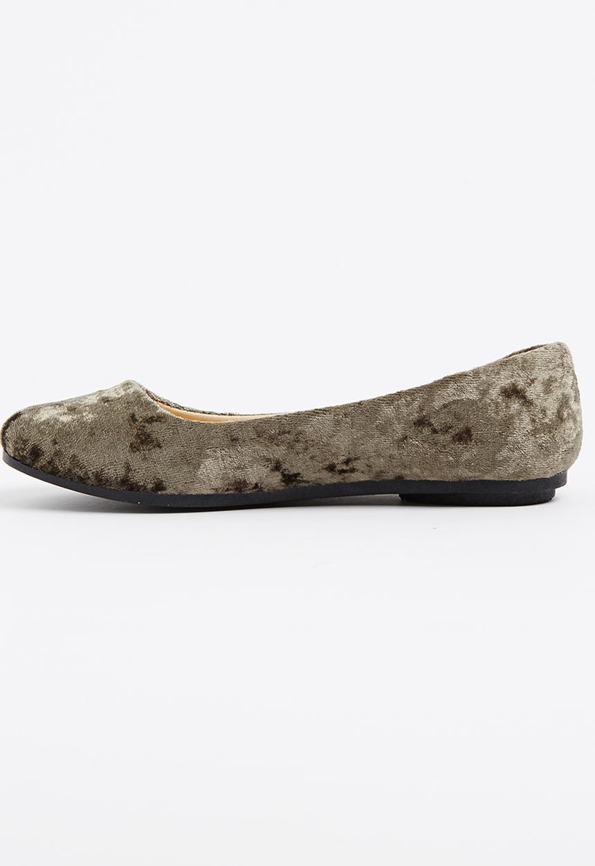 Jumbo - Girls Suede Pump Khaki Green