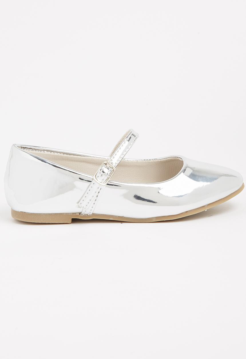 Jumbo - Girls Metalic Pump Silver
