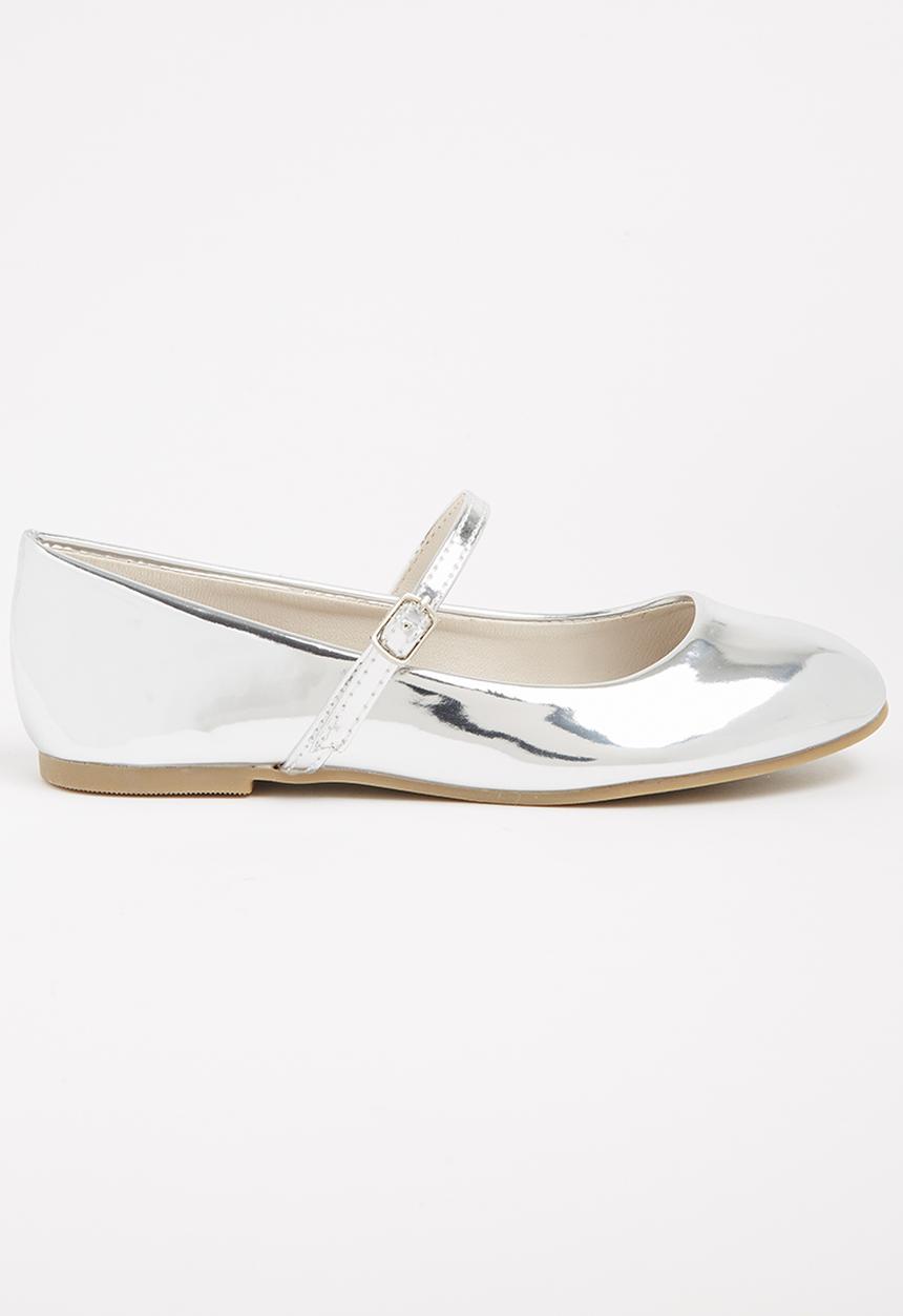 Jumbo - Girls Metalic Pump Silver