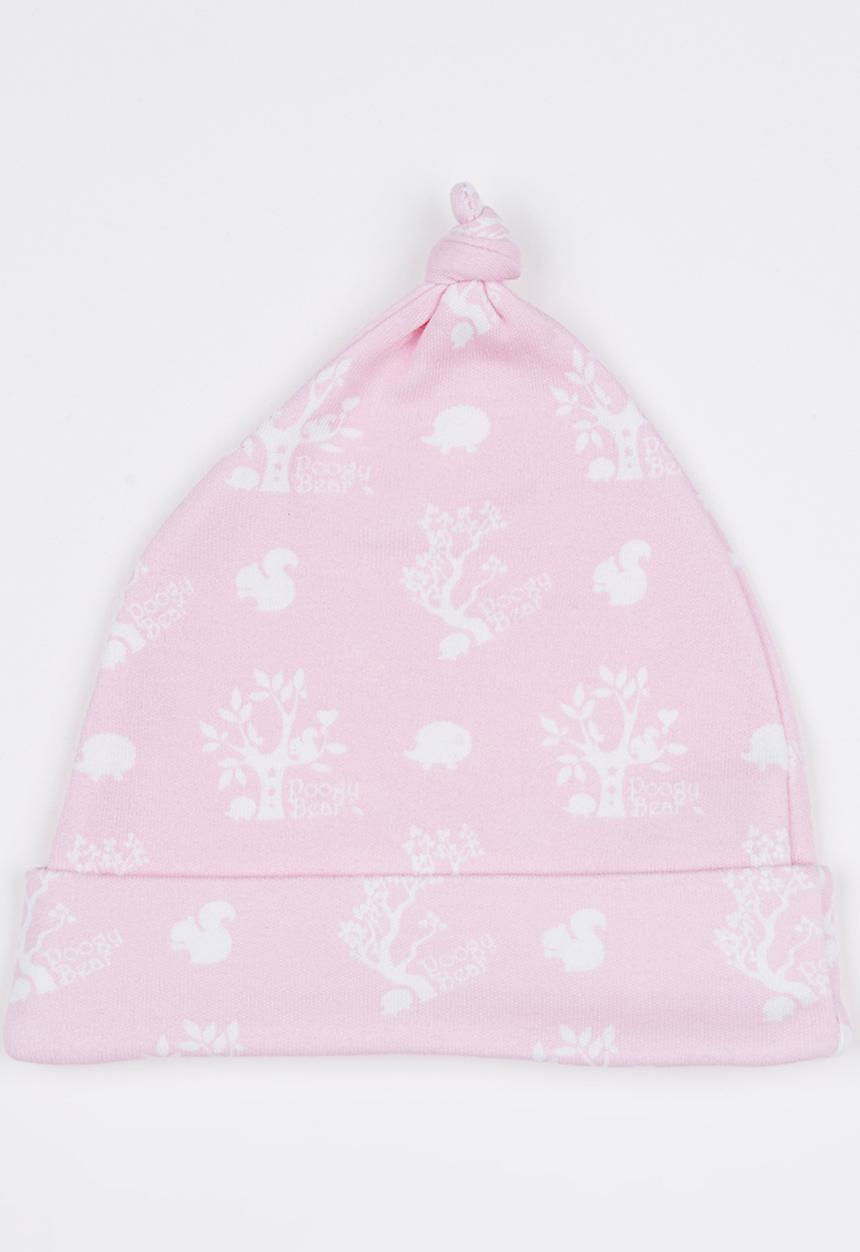 Poogy Bear - Woodlands Top Knot Beanie Mid Pink