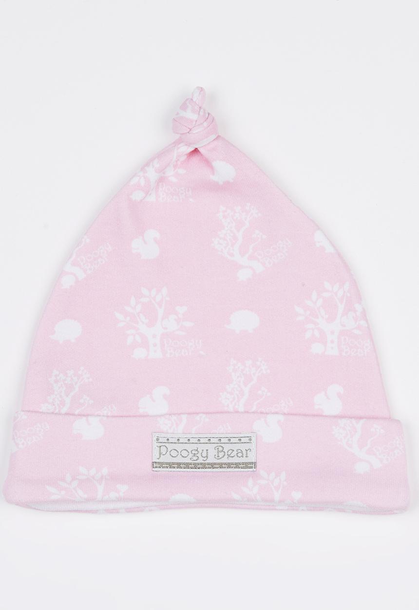 Poogy Bear - Woodlands Top Knot Beanie Mid Pink