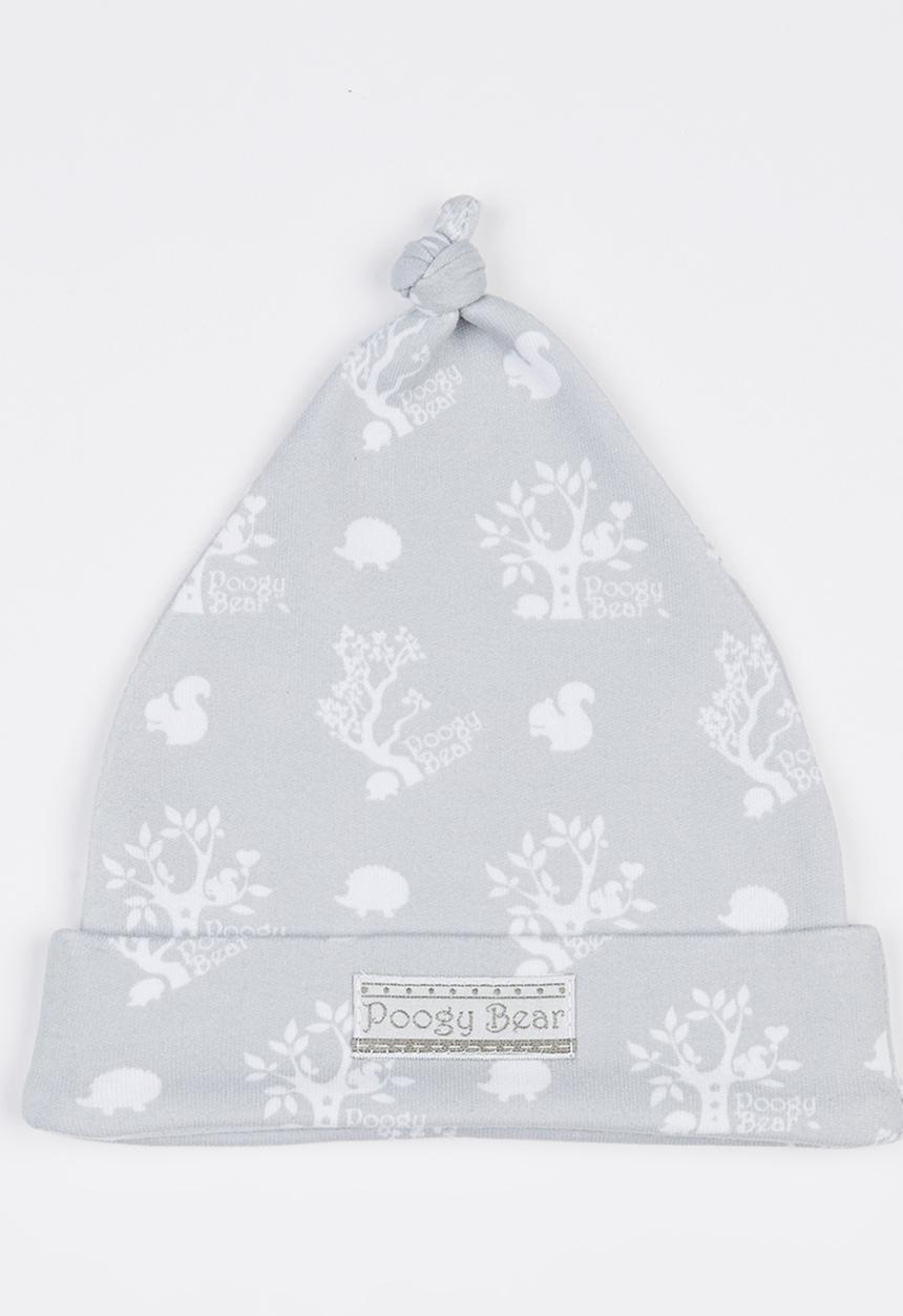Poogy Bear - Woodlands Top Knot Beanie Grey