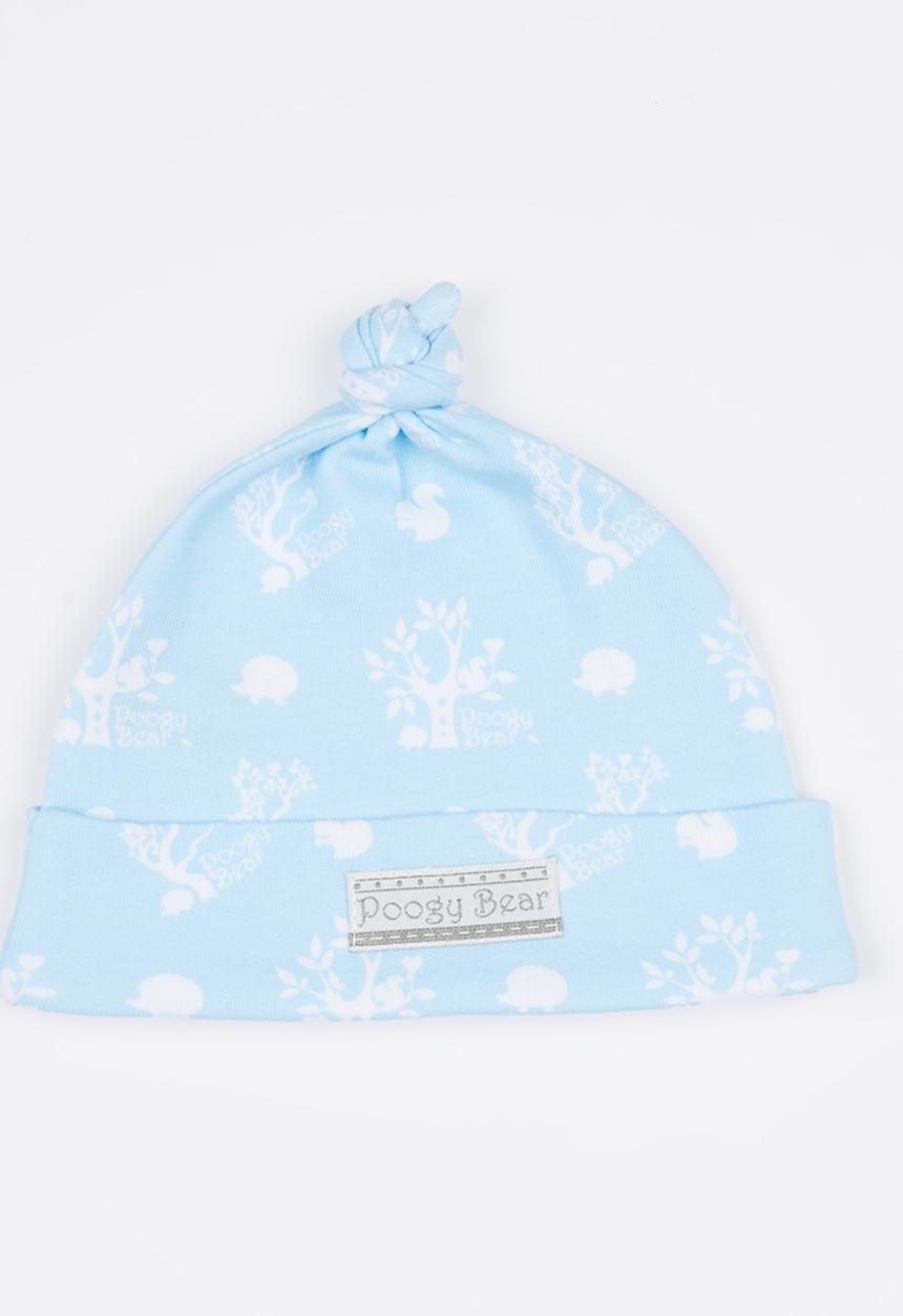 Poogy Bear - Woodlands Top Knot Beanie Blue