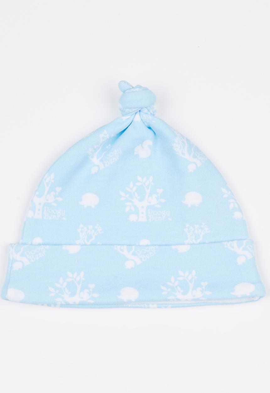 Poogy Bear - Woodlands Top Knot Beanie Blue