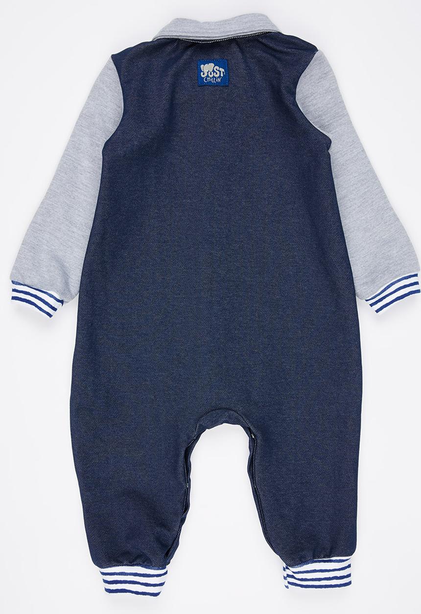 Just chillin - Boys Bodysuit Navy