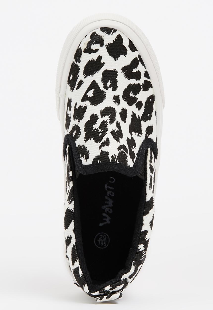 Pop Candy - Animal Print Loafer Black and White