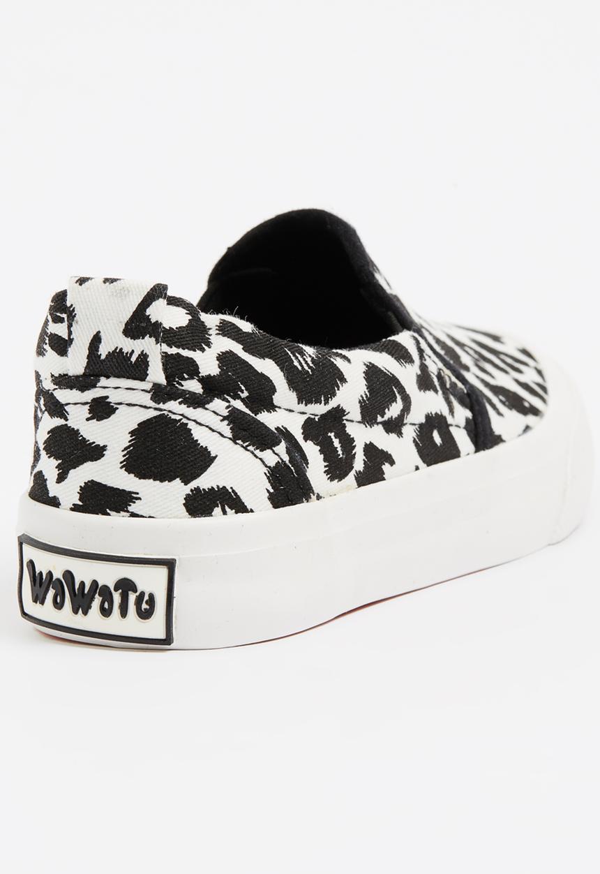 Pop Candy - Animal Print Loafer Black and White