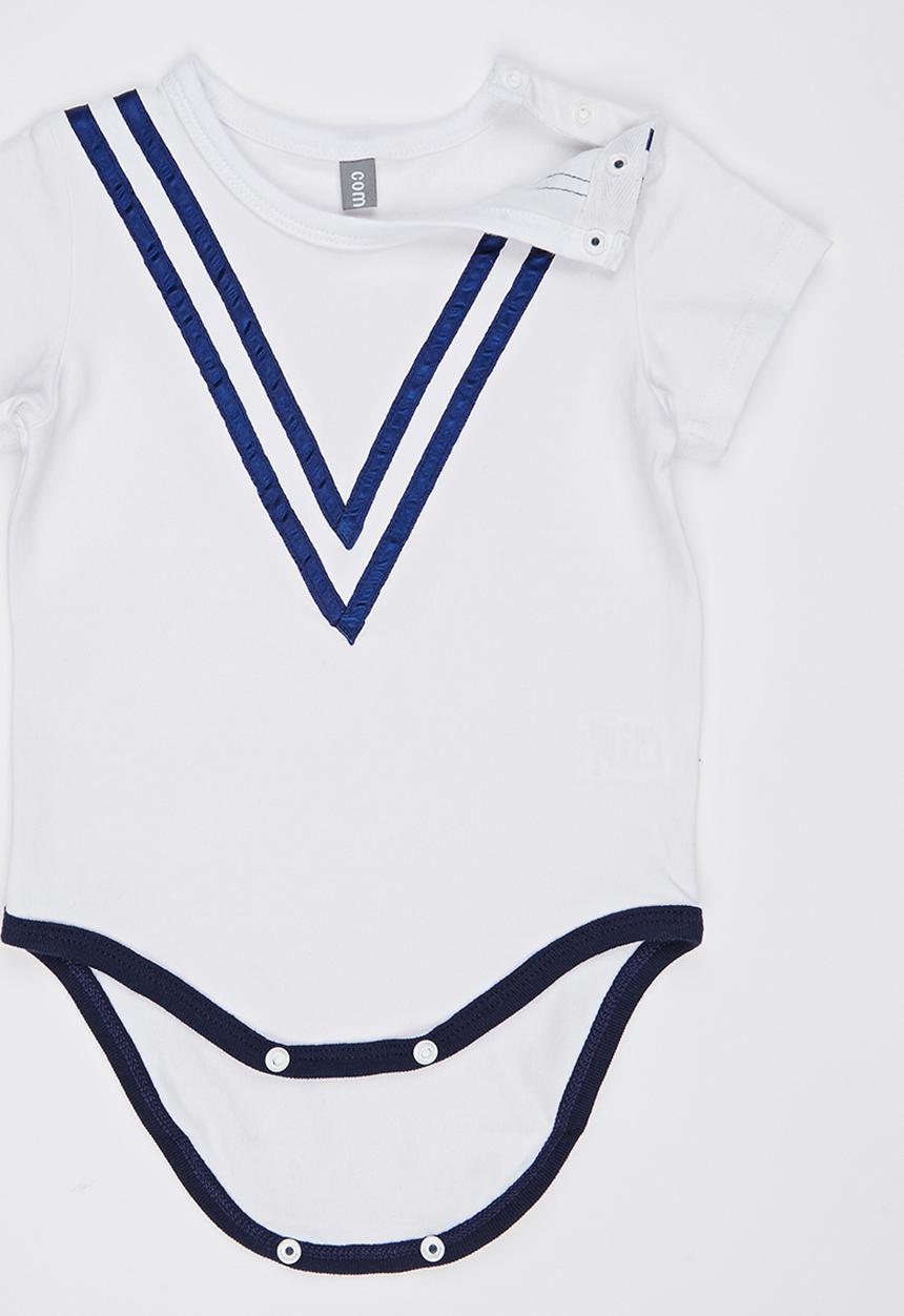 Peninsula Baby - Nautical Bodysuit White