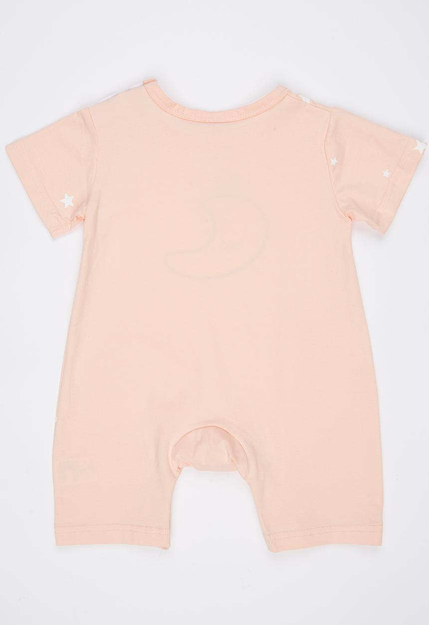Peninsula Baby - Moon Printed Romperr Pale Pink