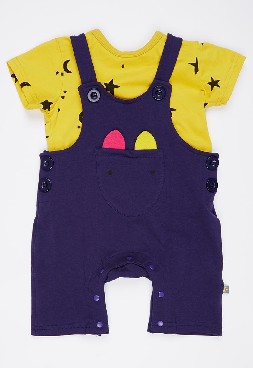 Peninsula Baby - Dungaree Set Mid Purple