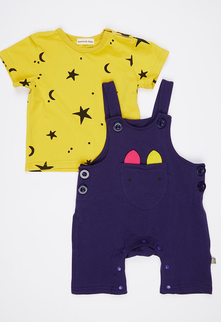 Peninsula Baby - Dungaree Set Mid Purple