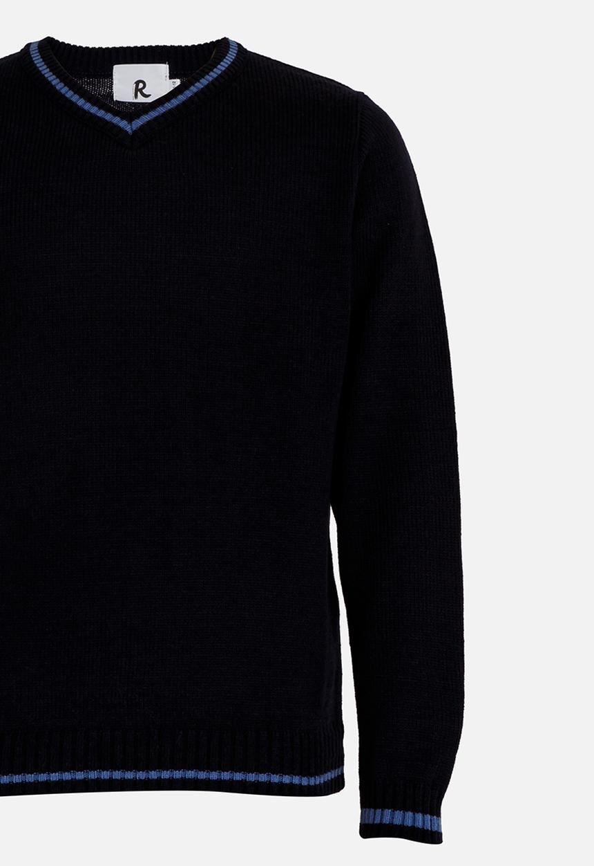 Rebel Republic - V-Neck Jersey Navy