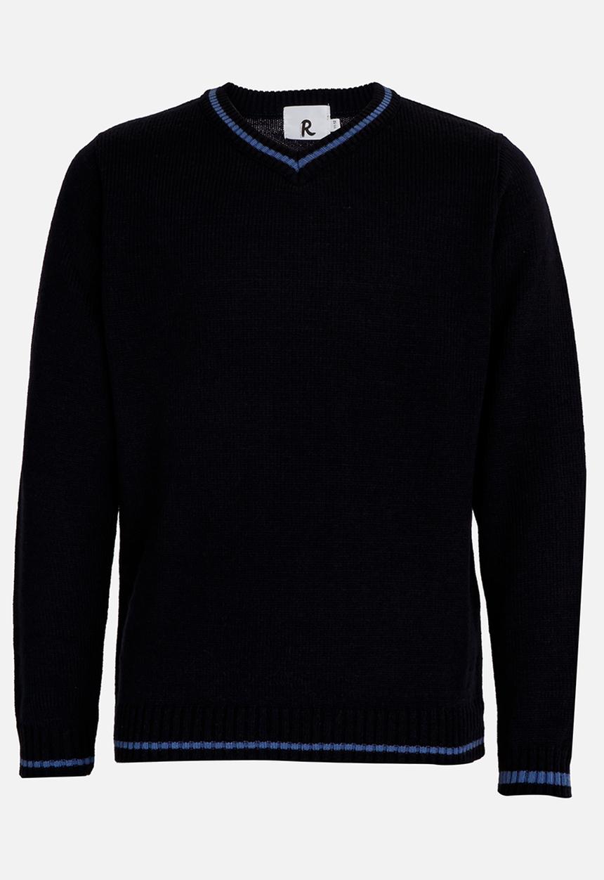 Rebel Republic - V-Neck Jersey Navy