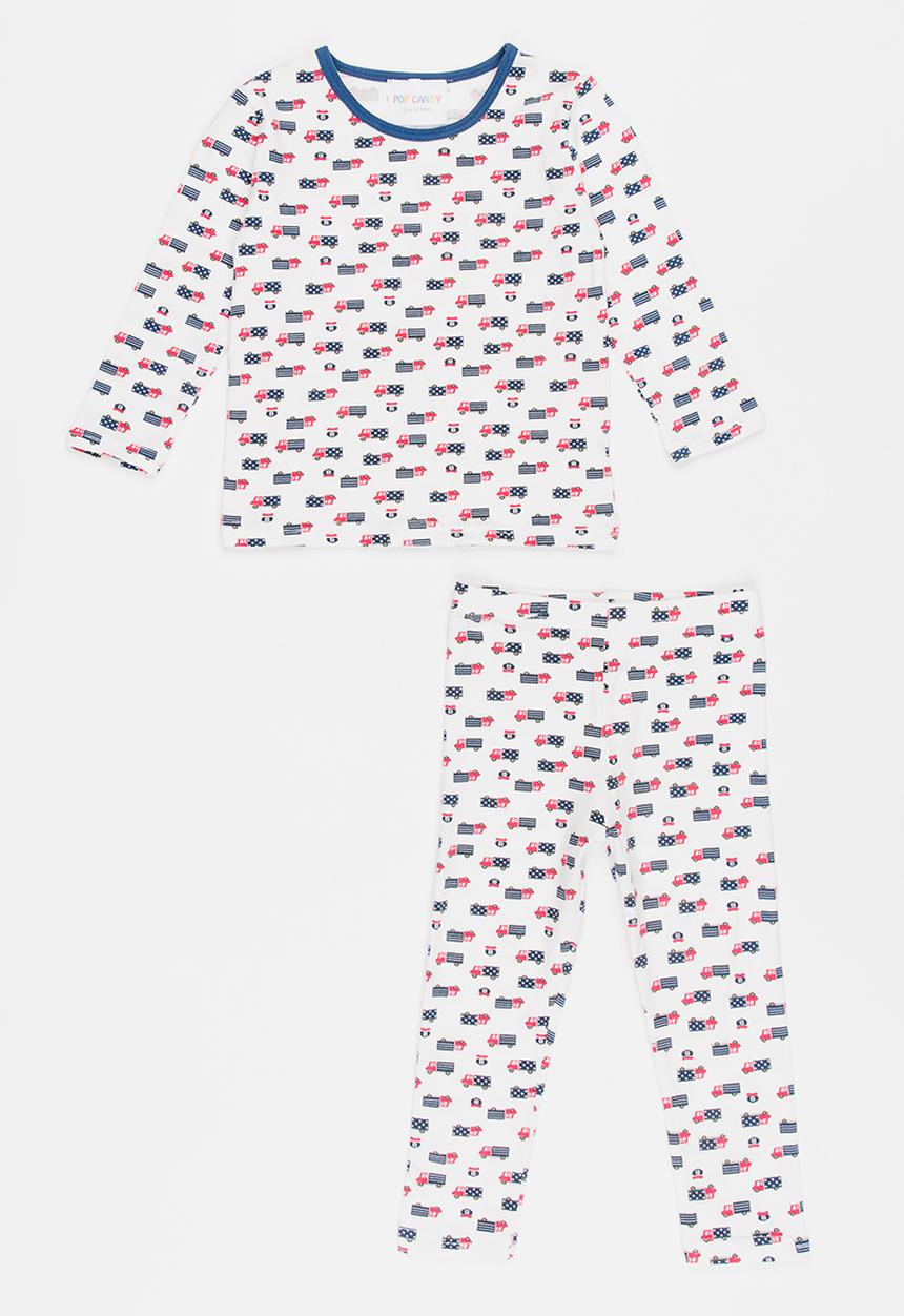 Pop Candy - Printed Truck PJ Set - Multi-colour