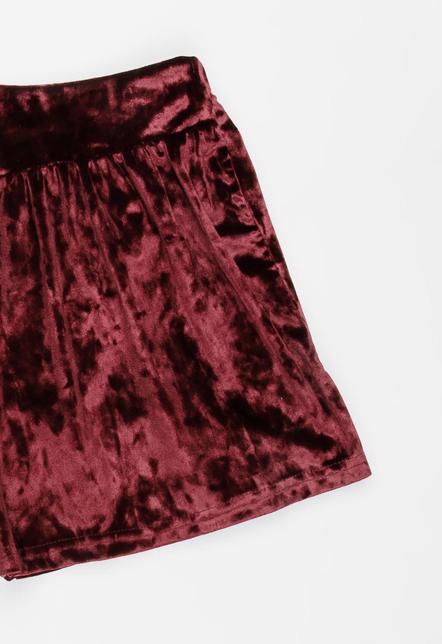 Rebel Republic - Velour Short Burgundy