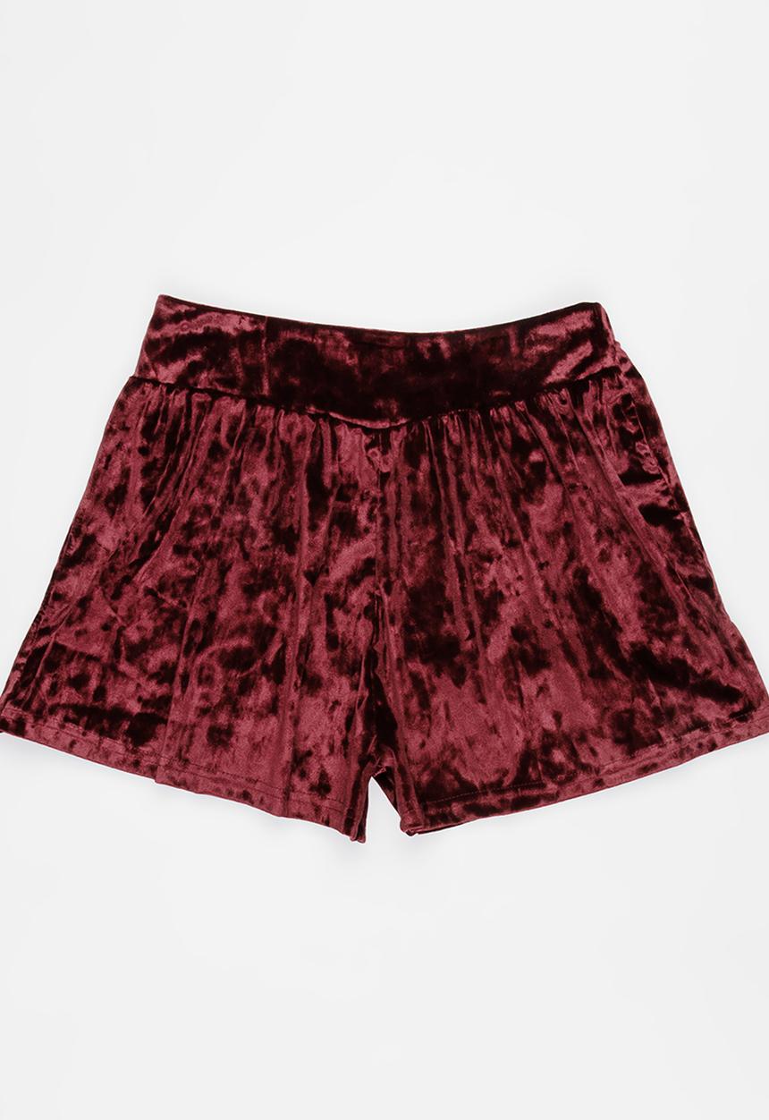 Rebel Republic - Velour Short Burgundy