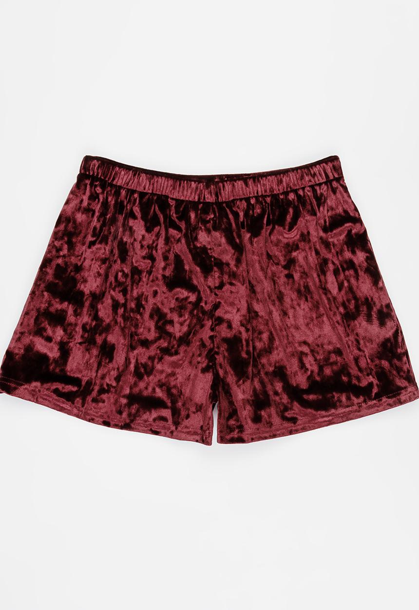Rebel Republic - Velour Short Burgundy
