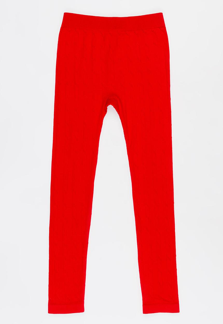 Pop Candy - Cable Knit Legging Red