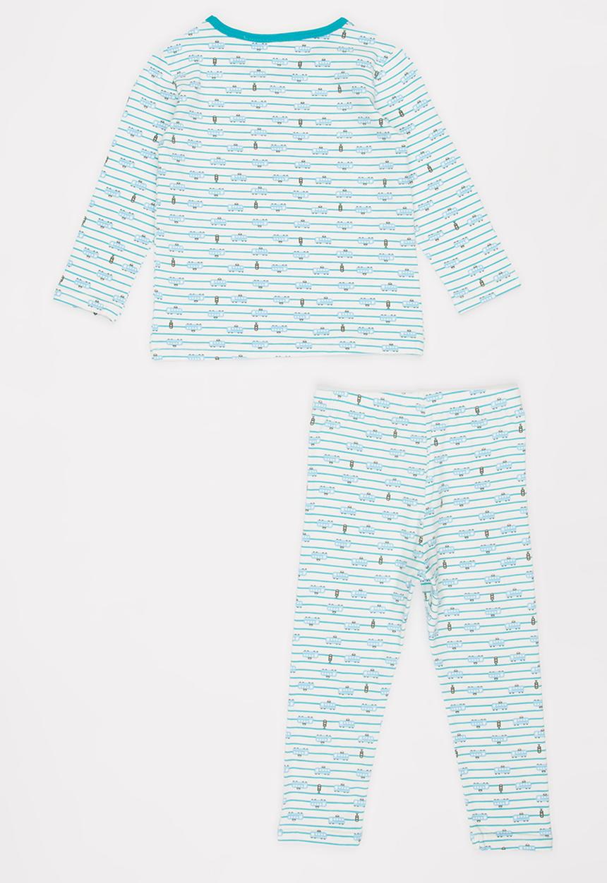 Pop Candy - Printed PJ Set Pale Blue