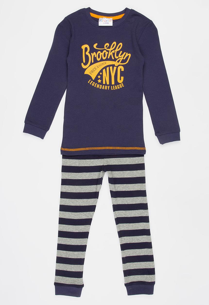 Pop Candy - Brooklyn printed pj set - navy 