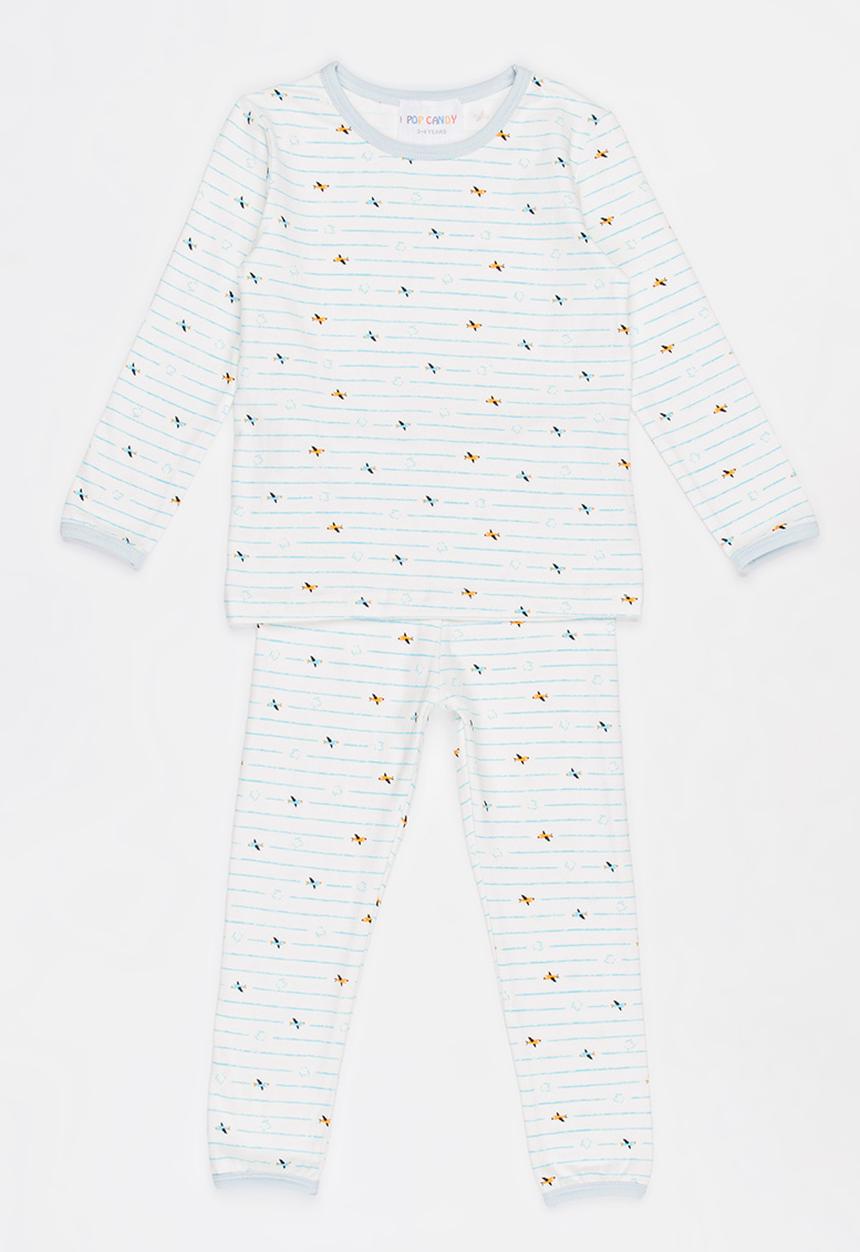 Pop Candy - Printed PJ Set - Pale Purple