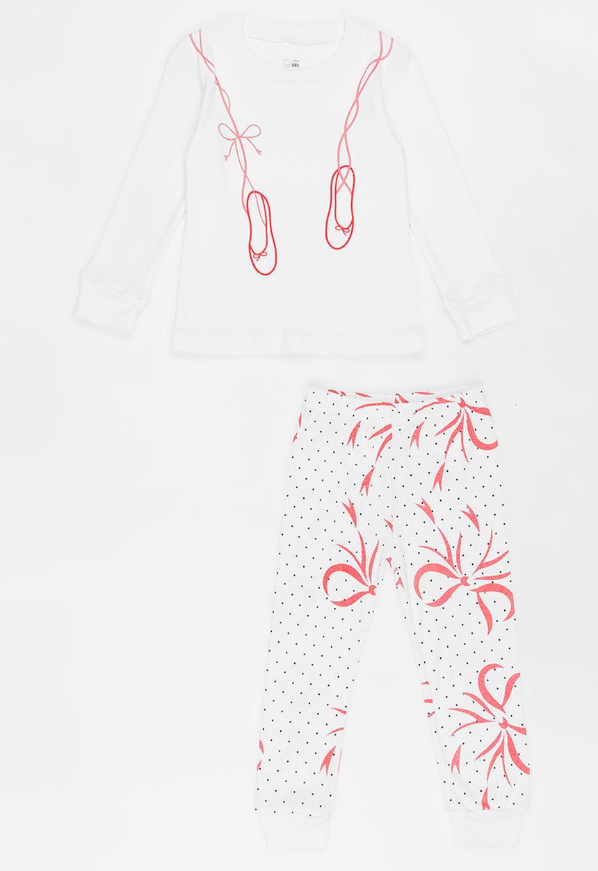 Pop Candy - Ballerina Printed PJ Set White