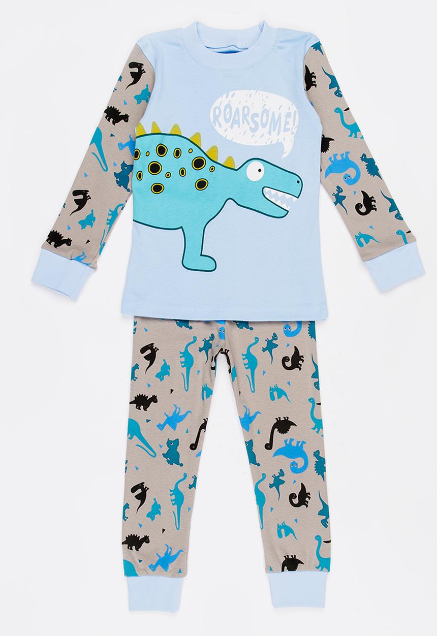 Pop Candy - Dino Printed PJ Set Multi-colour