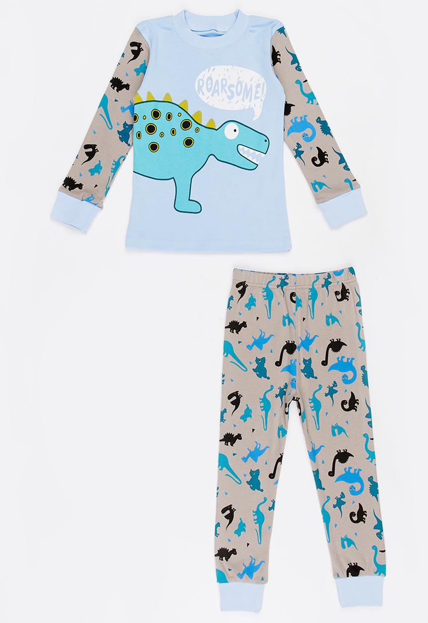 Pop Candy - Dino Printed PJ Set Multi-colour