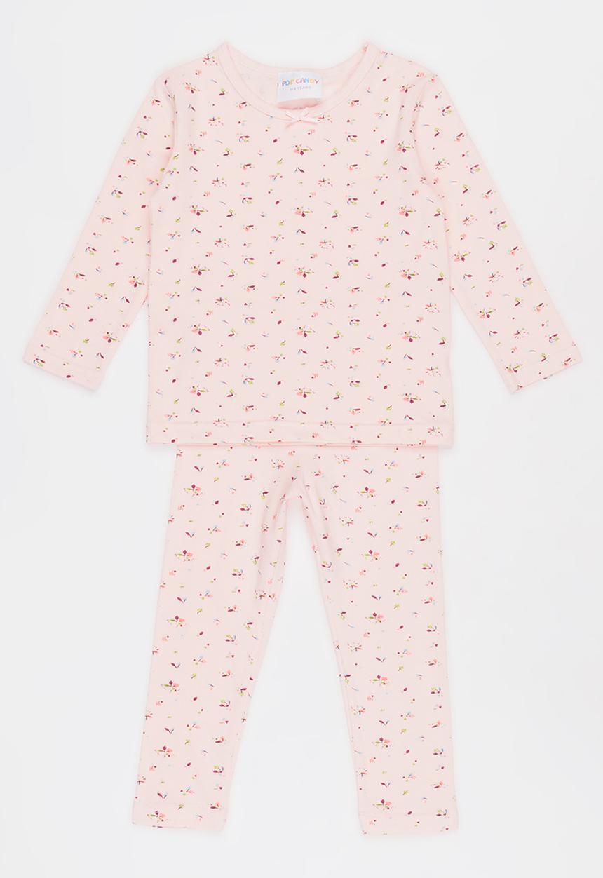 Pop Candy - Printed PJ Set - Pink/Multi-colour