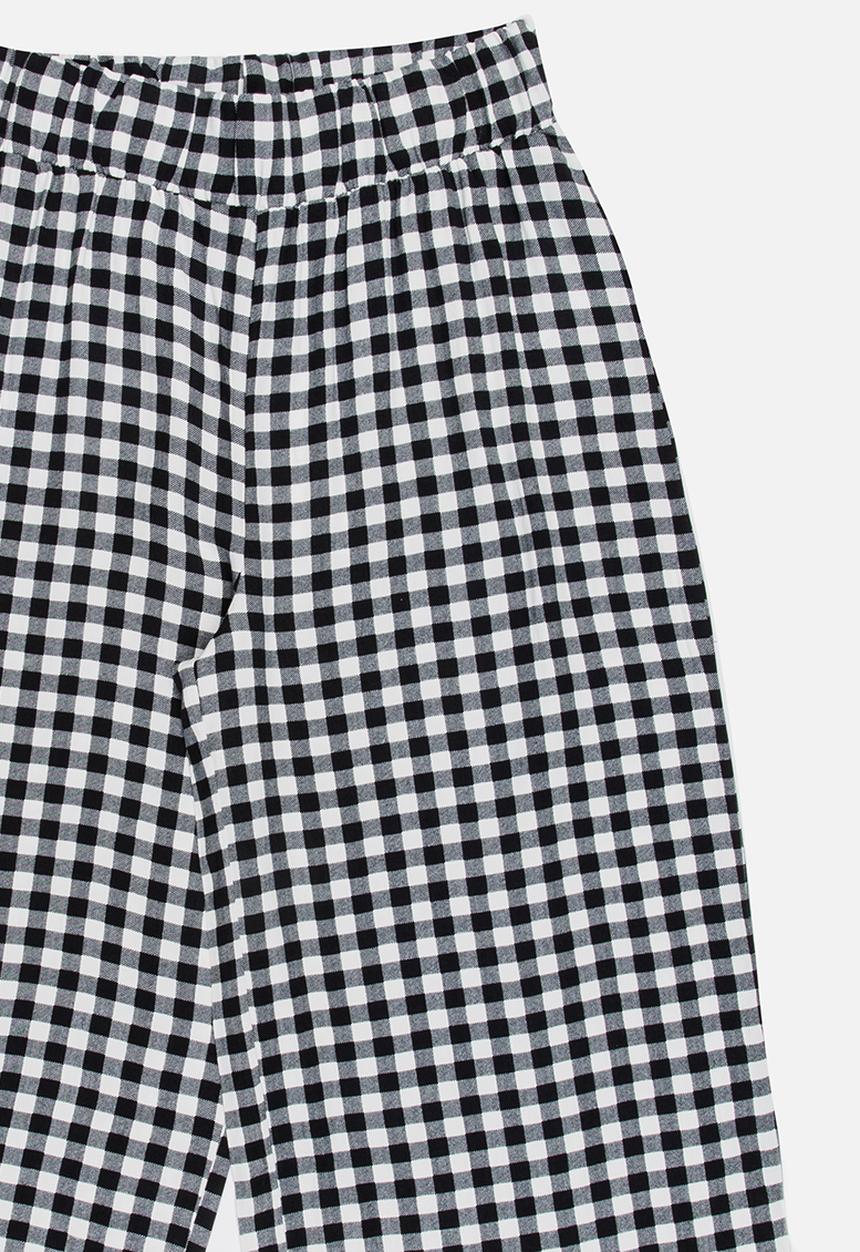 Name It - Printed Pants Black and White