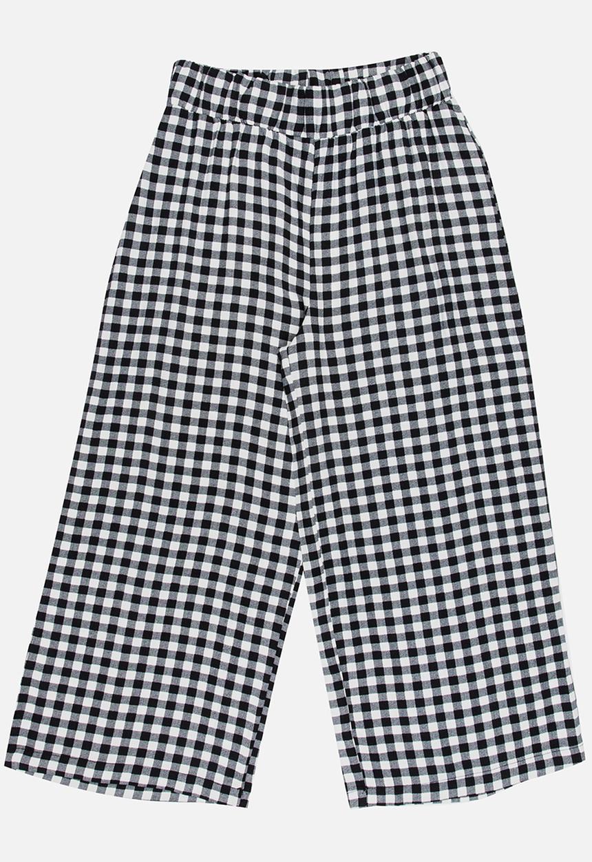 Name It - Printed Pants Black and White