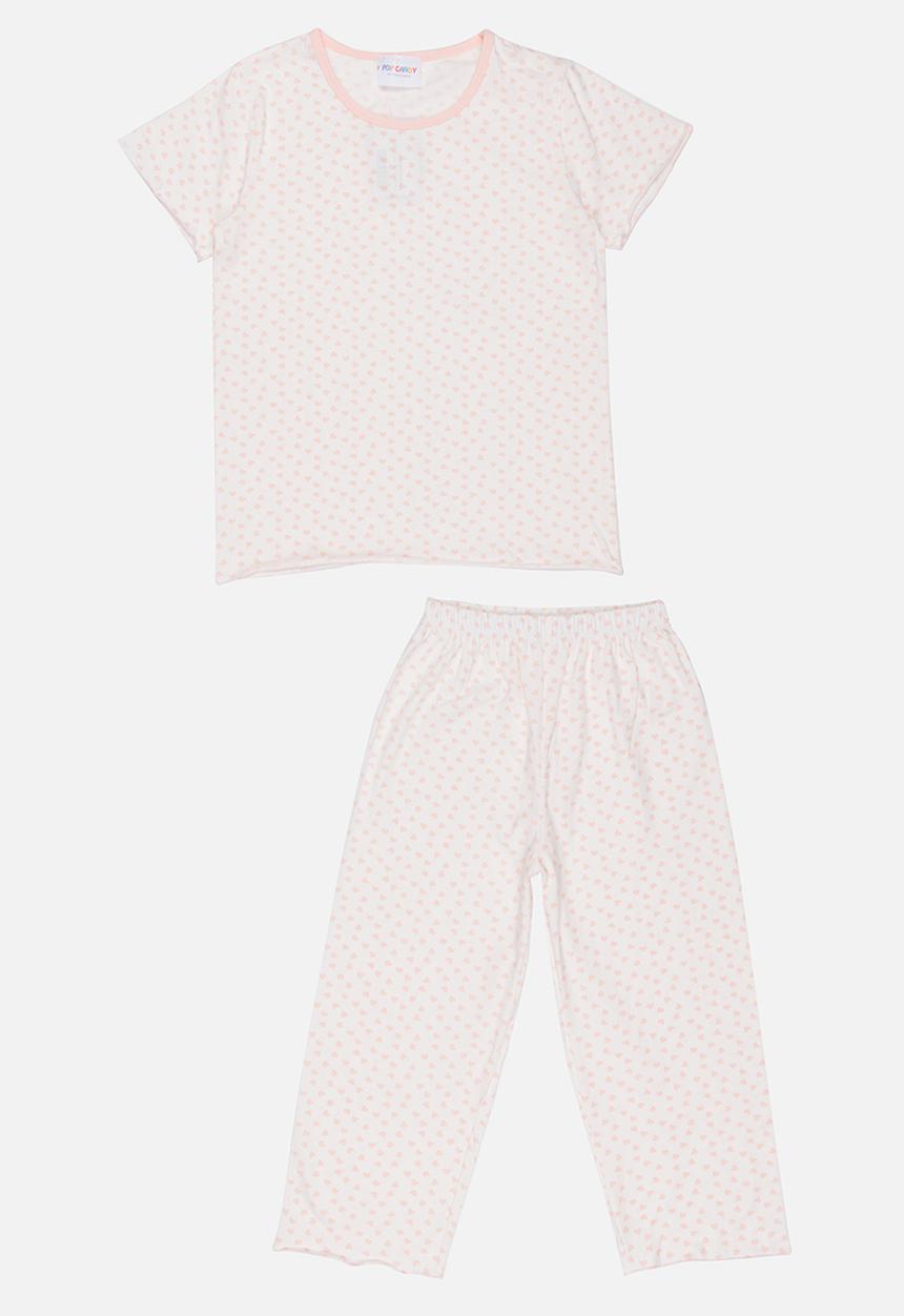 Pop Candy - Printed Pj Set Peach