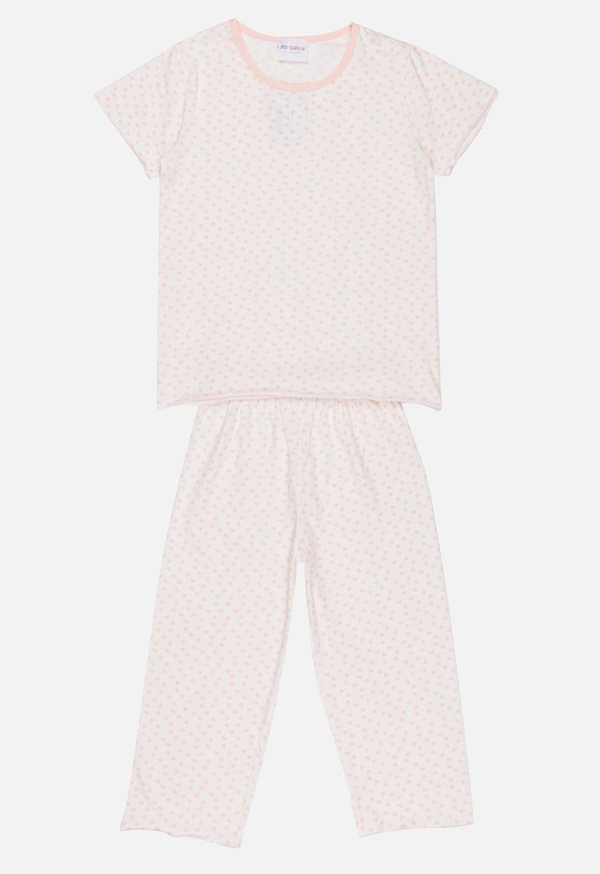 Pop Candy - Printed Pj Set Peach