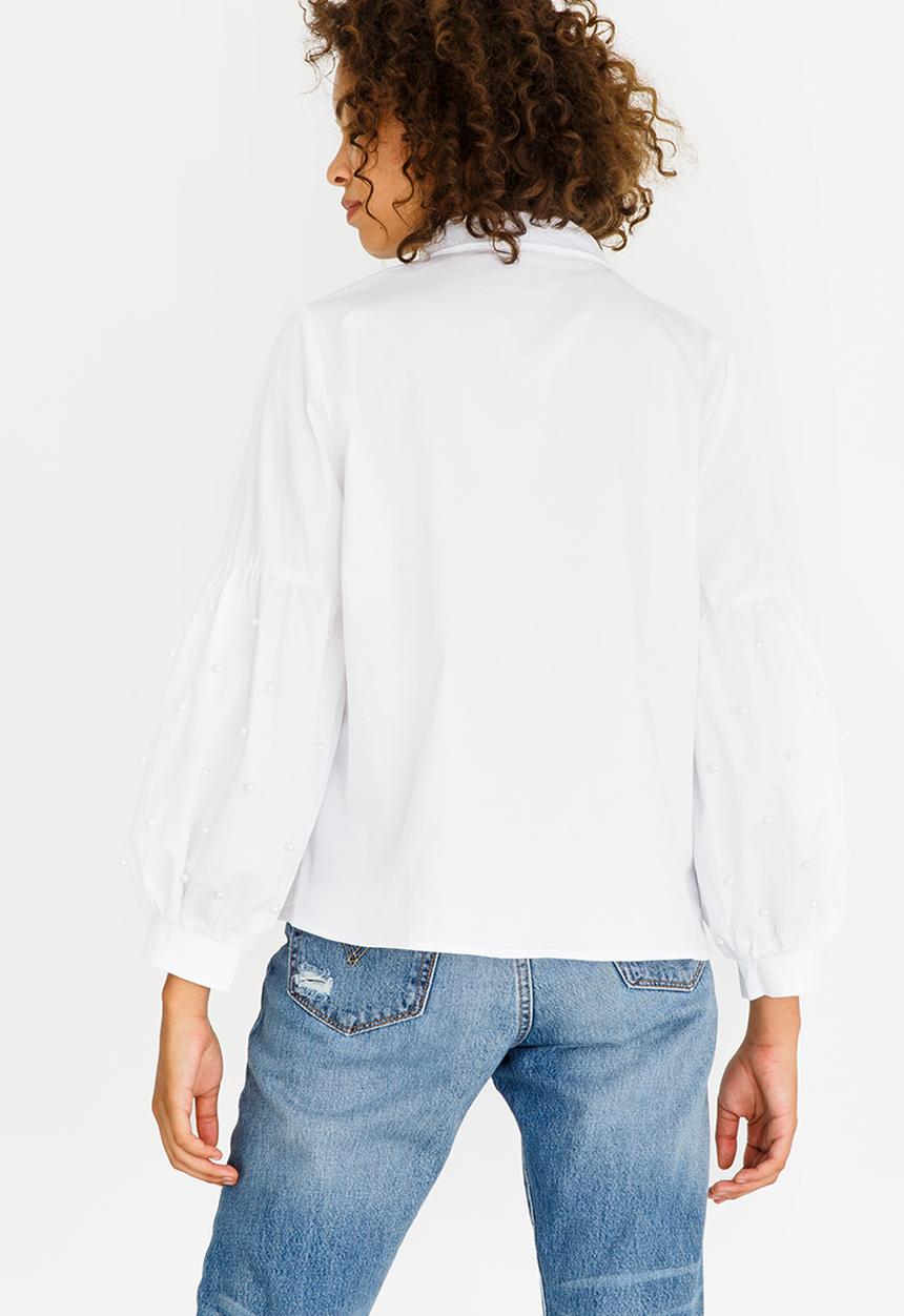STYLE REPUBLIC - Pearl Detail Shirt White