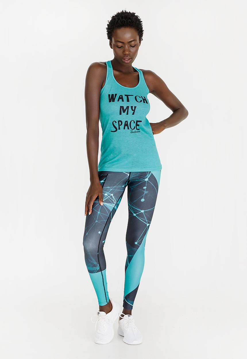 Vivolicious - Watch My Space Tone Tank Turquoise