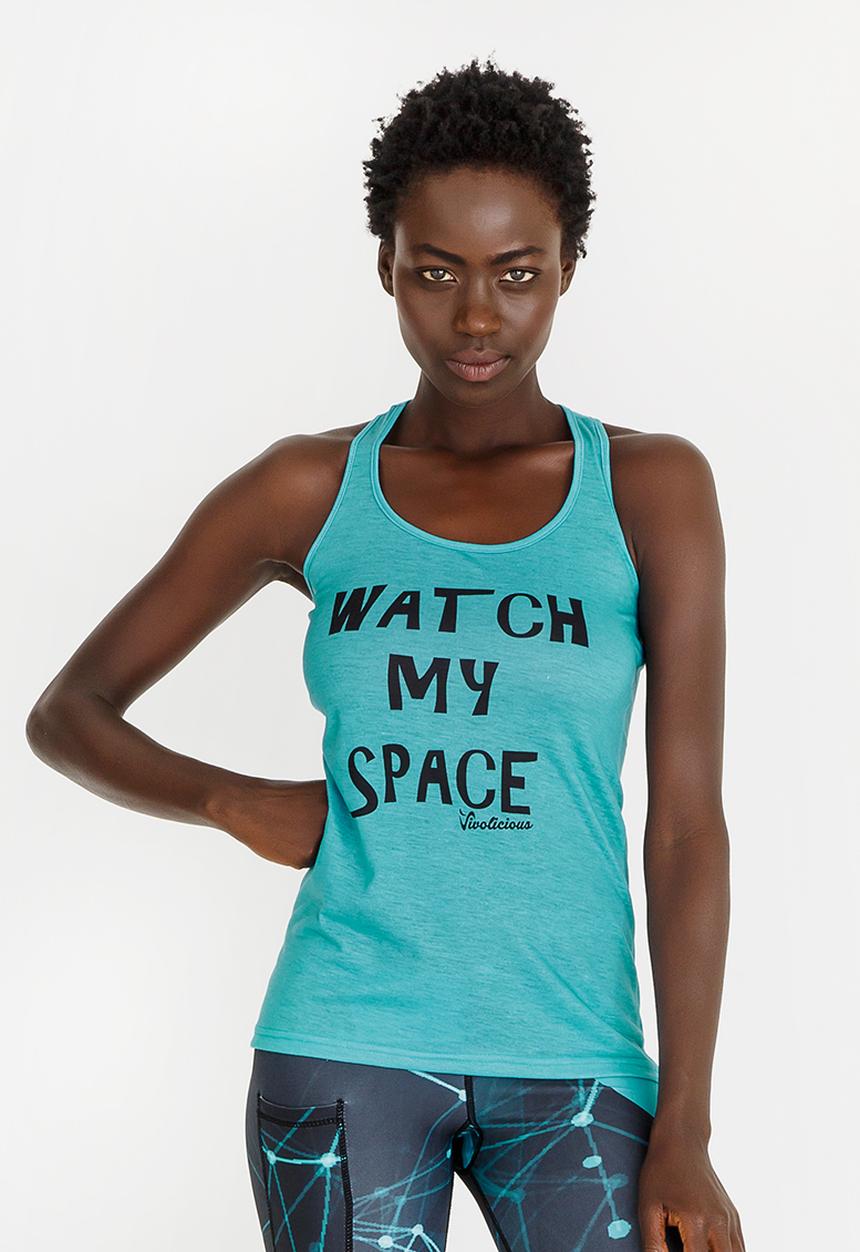 Vivolicious - Watch My Space Tone Tank Turquoise
