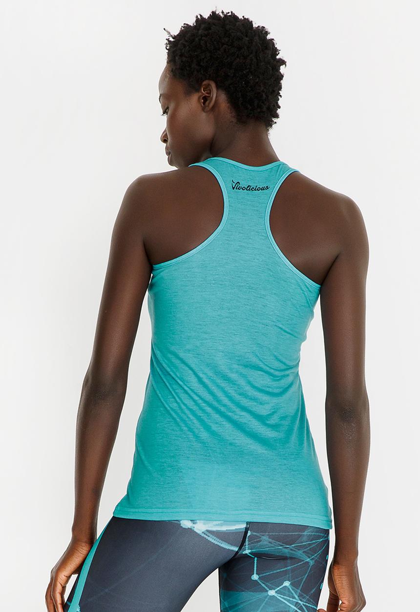 Vivolicious - Watch My Space Tone Tank Turquoise