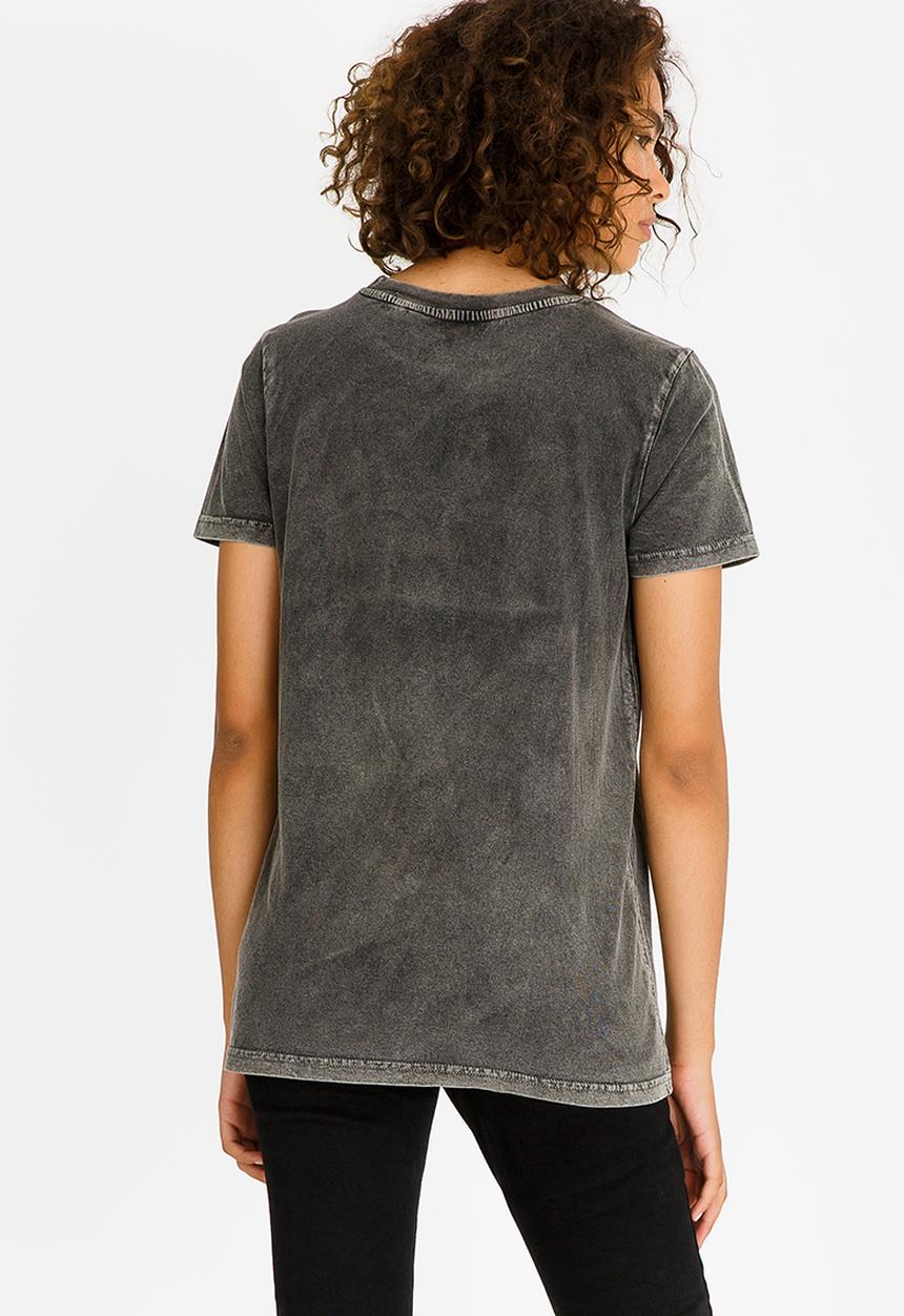 Brave Soul - Tee with Stud Detail Grey