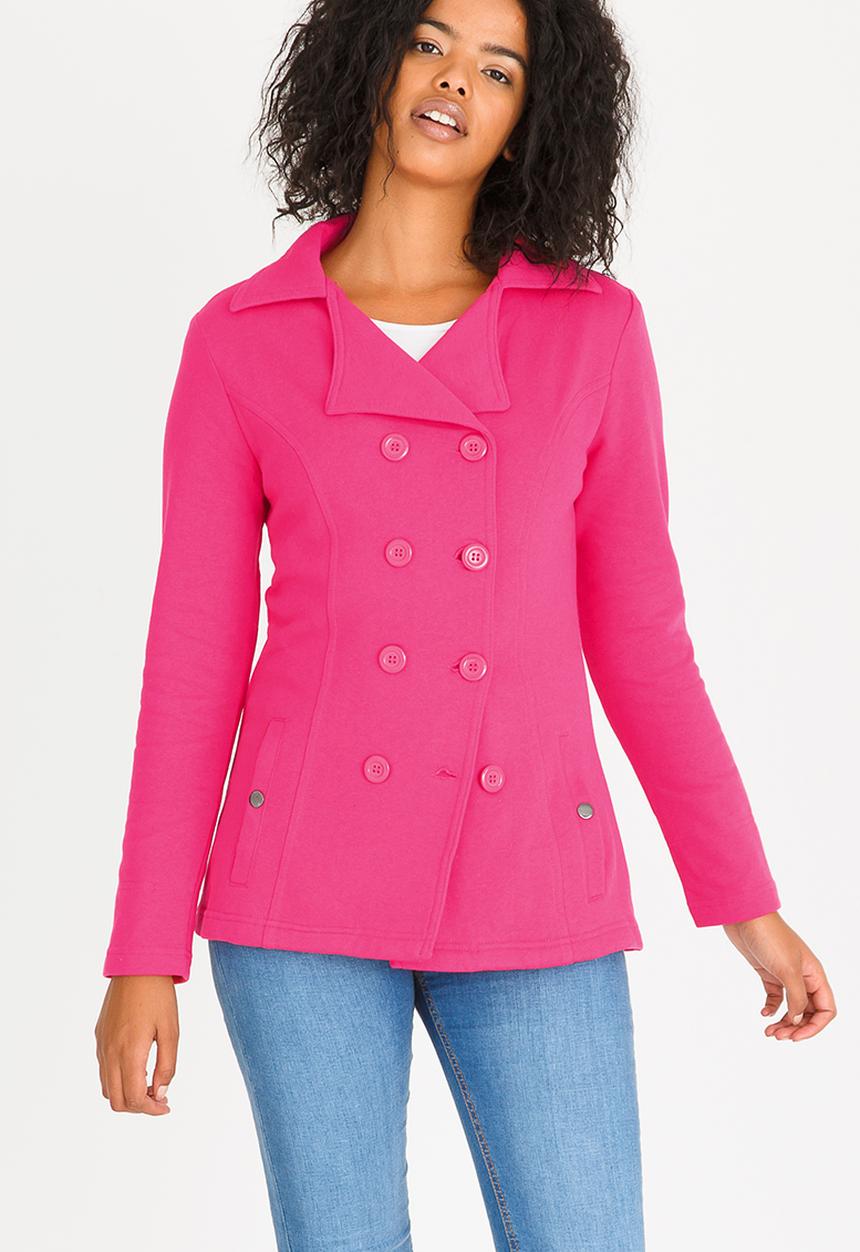 edit - Easy Fit Double Breasted Jacket Magenta