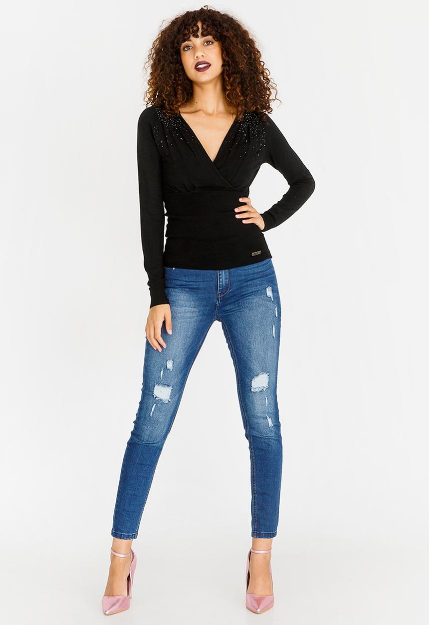SISSY BOY - Alice Embellishment Top Black