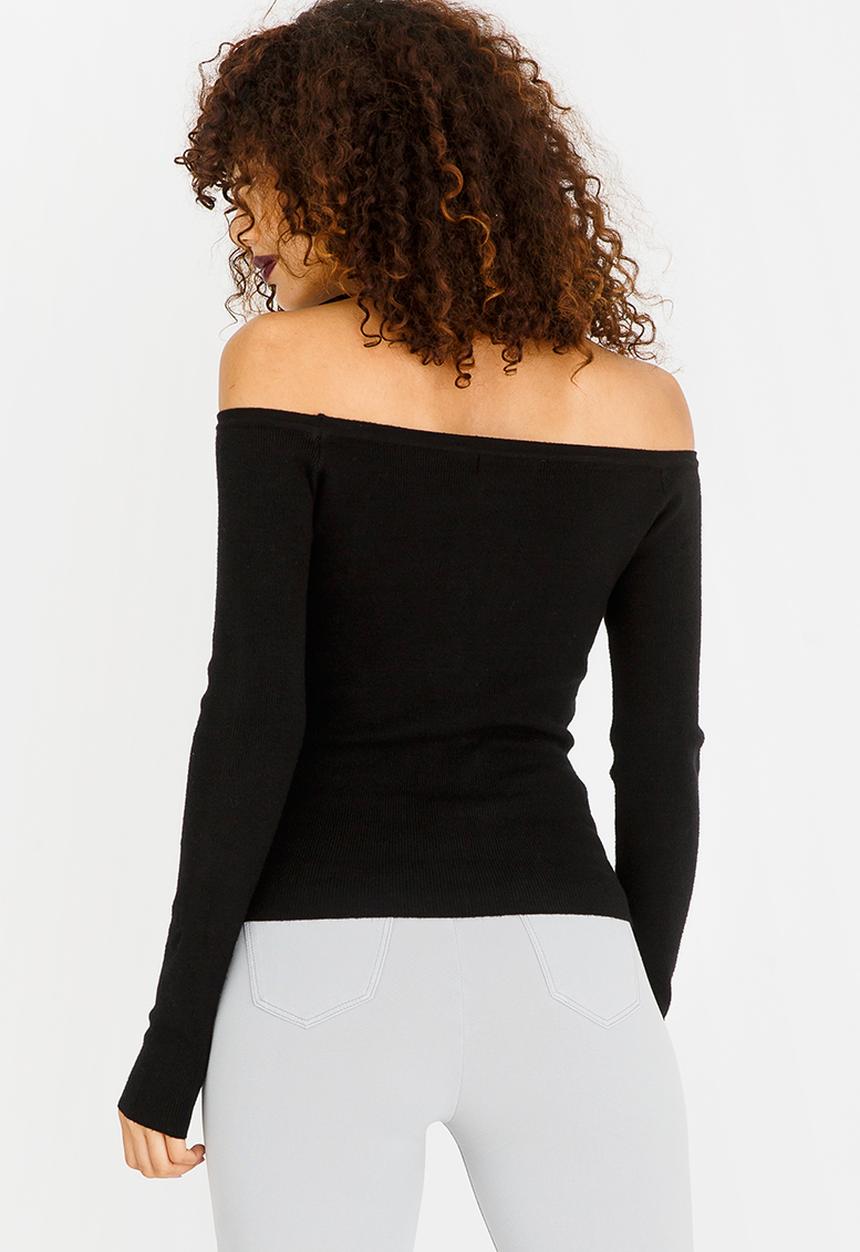 SISSY BOY - Blossom Lace-up Top Black